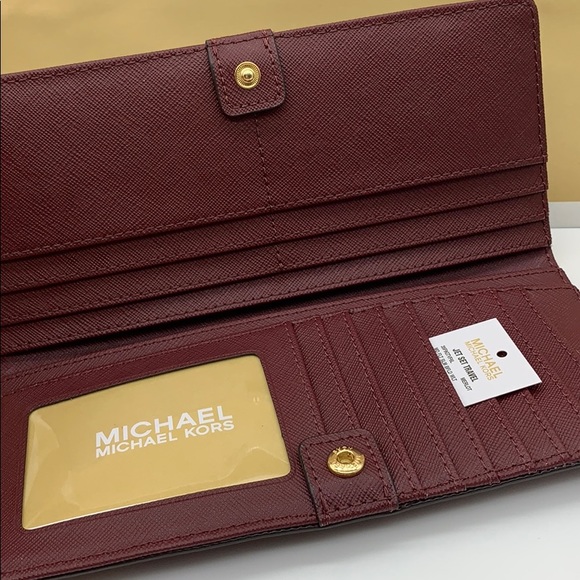 Michael Kors Jet Set Travel Md Flt Slm Bfld Wallet - Picture 7 of 16